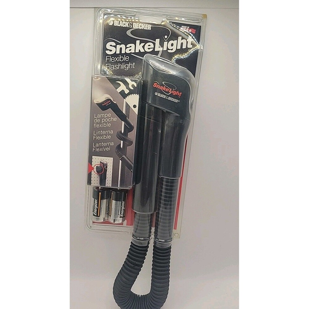 Vintage Deadstock Original 1994 Black & Decker Snake Light Flexible Flashlight